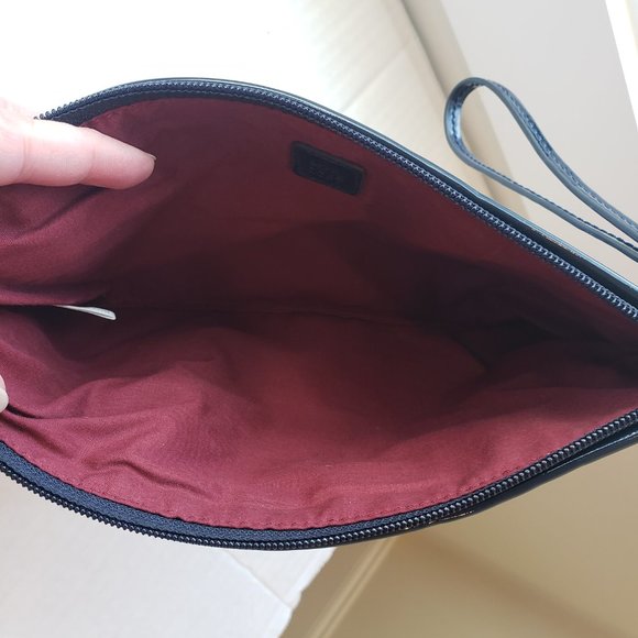 LOFT Live Love Loft Wristlet Striped with Gems Makeup/Wallet Bag - Picture 3 of 7